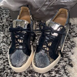 Giuseppe Zanotti Silver Sneakers